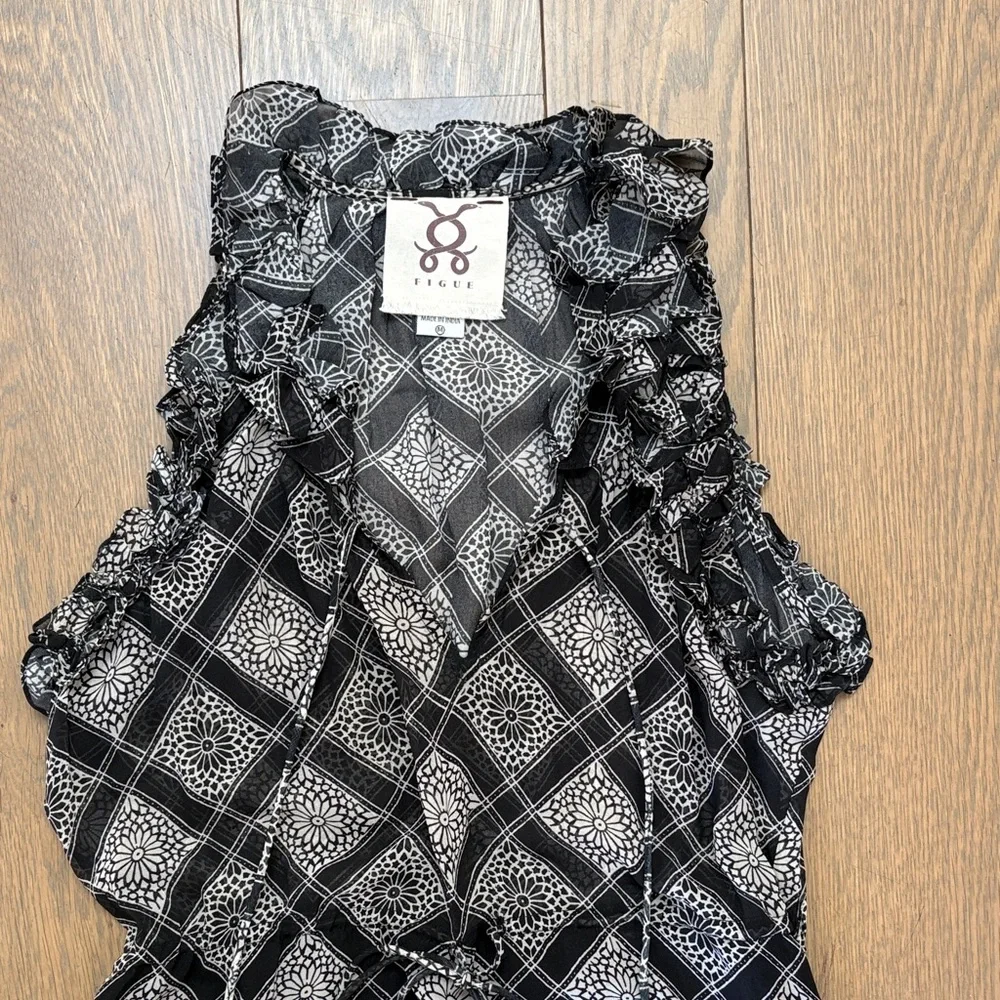 Figue Babriella Silk Georgette Midi Dress - Picture 3 of 6